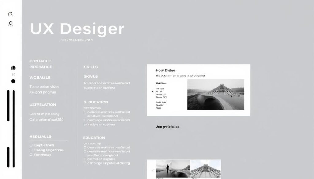 ux designer resume layout